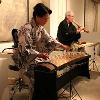 At Greg Baker Asian Art in Kensington with Kinko school shakuhachi master Michael Coxall